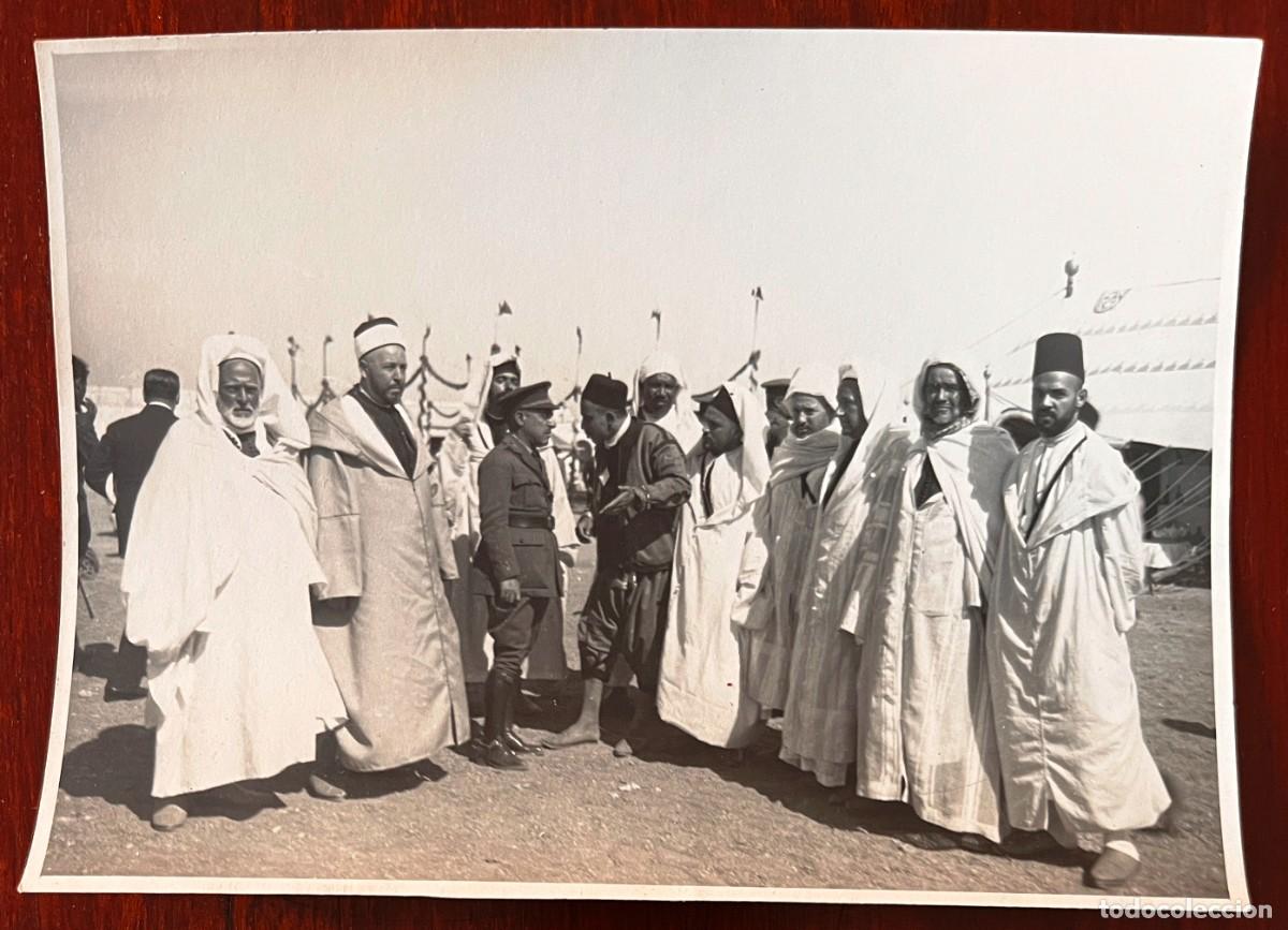 Militaria: MARRUECOS, AUTORIDADES ESPA&Ntilde;OLAS Y MARROQU&Iacute;ES, dias de la visita de VISITA DE ALFONSO XIII a Marruec