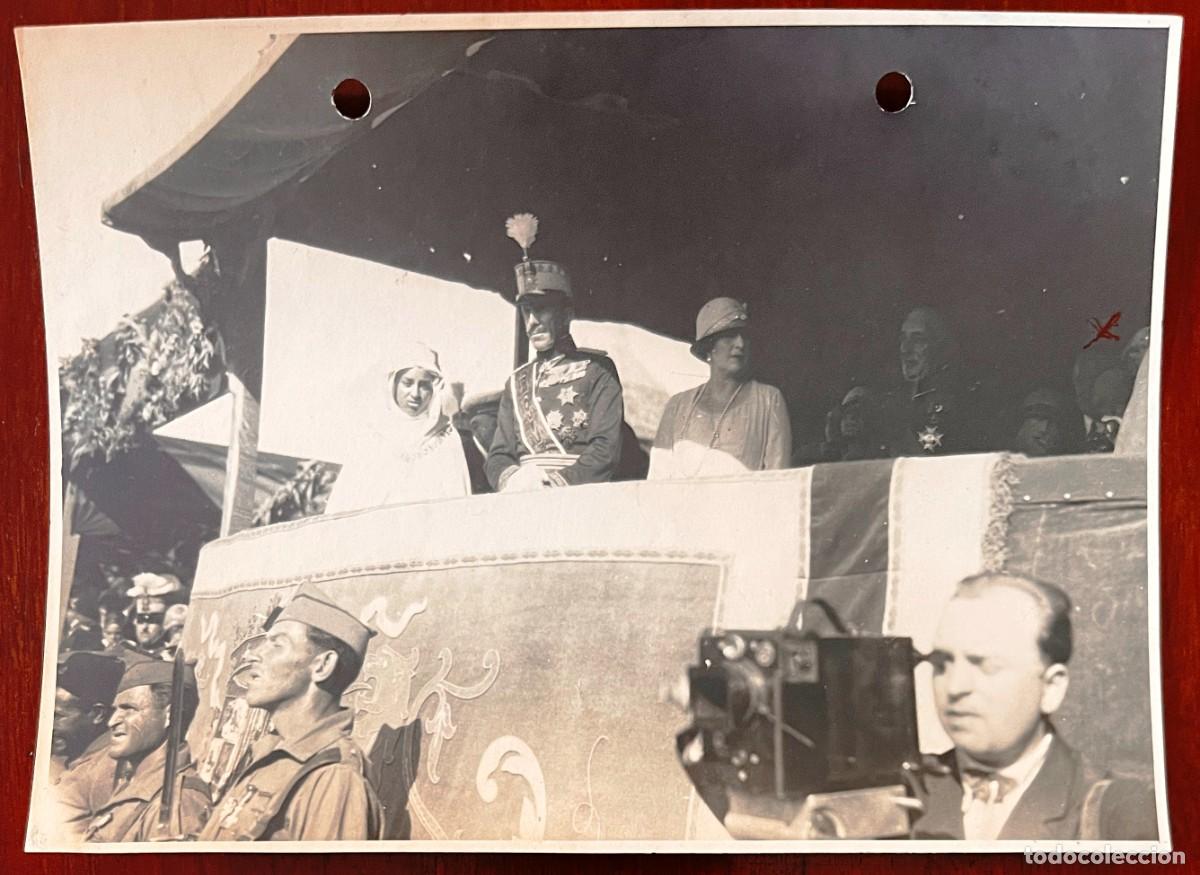 Militaria: ALFONSO XIII Y VICTORIA EUGENIA MARRUECOS 1927, FOTO ORIGINAL MAR&Iacute;N, VISITA REAL AL PROTECTORADO