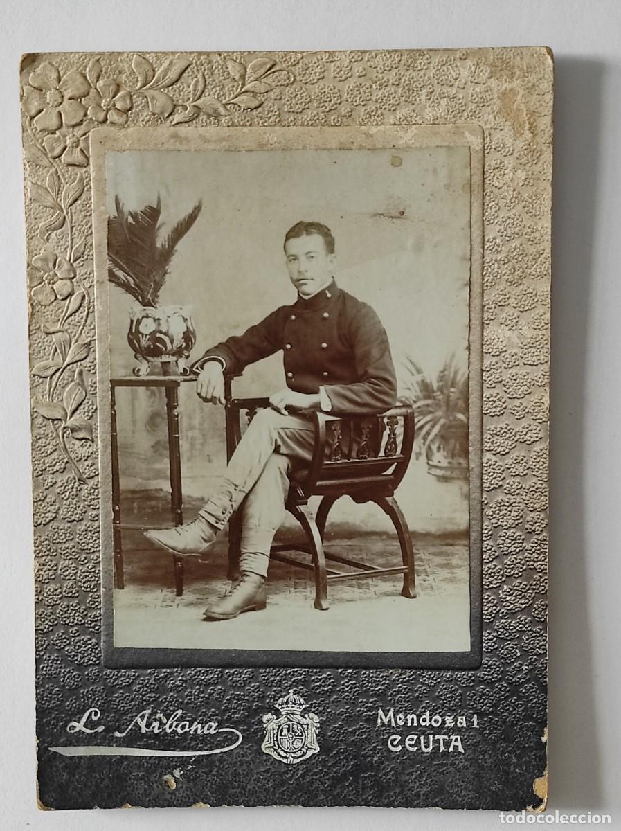 Militaria: RETRATO DE UN MILITAR - FOT&Oacute;GRAFO L. ARBONA, CEUTA