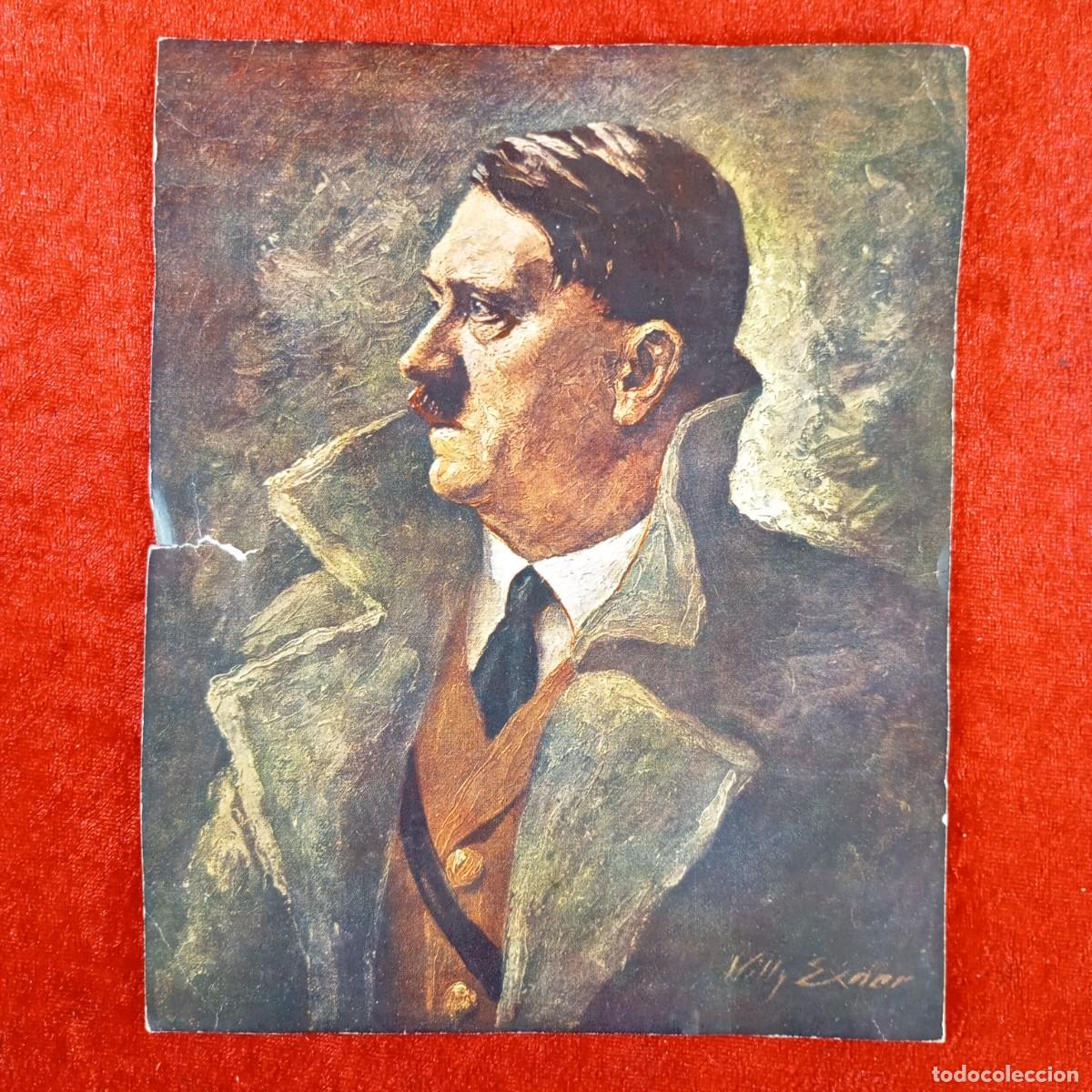 Militaria: ADOLF HITLER - REPRODUCCION DE UNA OBRA DE WILLY EXNER - PRECIOSA REPRODUCCION DE EPOCA / 486