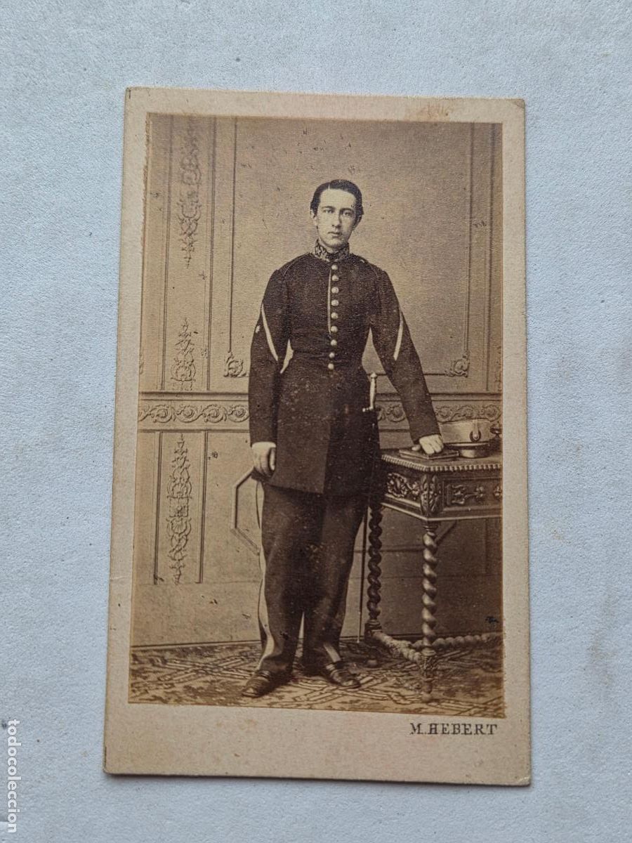 Militaria: FOTO MILITAR CUBA ? TRAJE MILITAR CARTE VISITE Z1