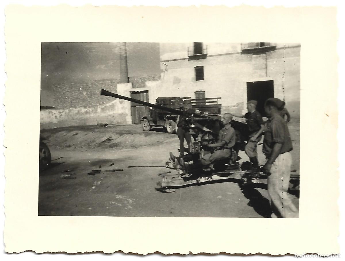 Militaria: 1938ca fotograf&iacute;a guerra civil Ca&ntilde;&oacute;n antia&eacute;reo 3,7 cm Flak 18 de la Legi&oacute;n C&oacute;ndor en Castell&oacute;n