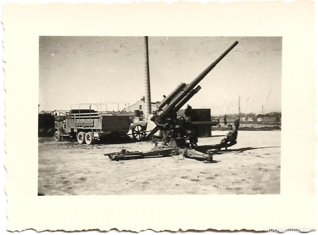 Militaria: 1938ca fotograf&iacute;a guerra civil Ca&ntilde;&oacute;n antia&eacute;reo 8,8 cm Flak 18 de la Legi&oacute;n C&oacute;ndor en Castell&oacute;n