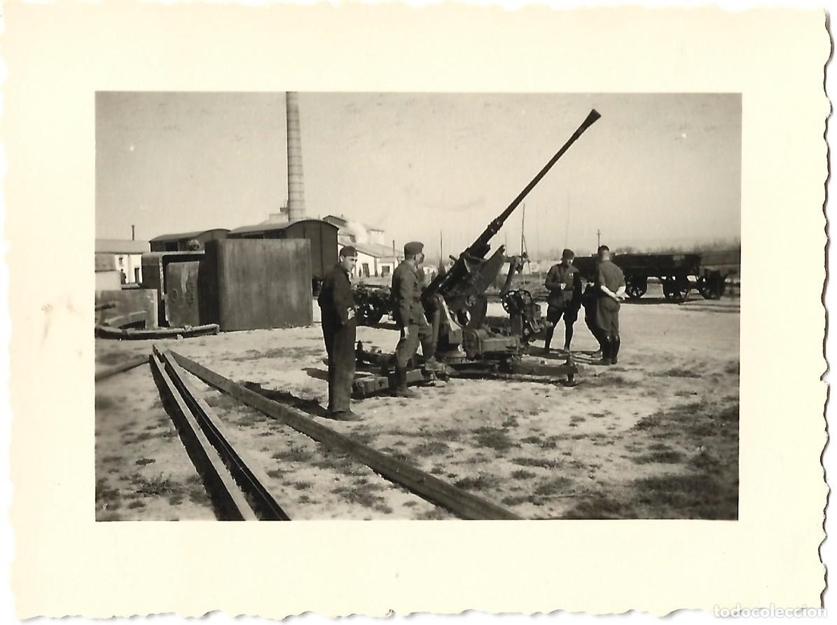Militaria: 1938ca fotograf&iacute;a guerra civil Ca&ntilde;&oacute;n antia&eacute;reo 3,7 cm Flak de la Legi&oacute;n C&oacute;ndor en Castell&oacute;n