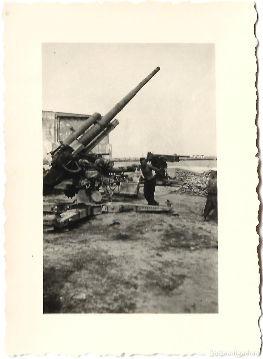Militaria: 1938ca fotograf&iacute;a guerra civil Ca&ntilde;&oacute;n antia&eacute;reo 8,8 cm Flak 18 de la Legi&oacute;n C&oacute;ndor en Castell&oacute;n