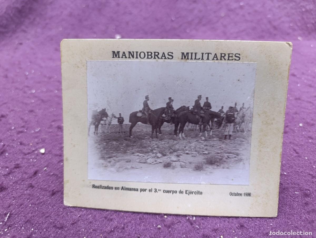 Militaria: Antigua fotograf&iacute;a en b/n, Maniobras Militares, 3er cuerpo, Almansa, 1906