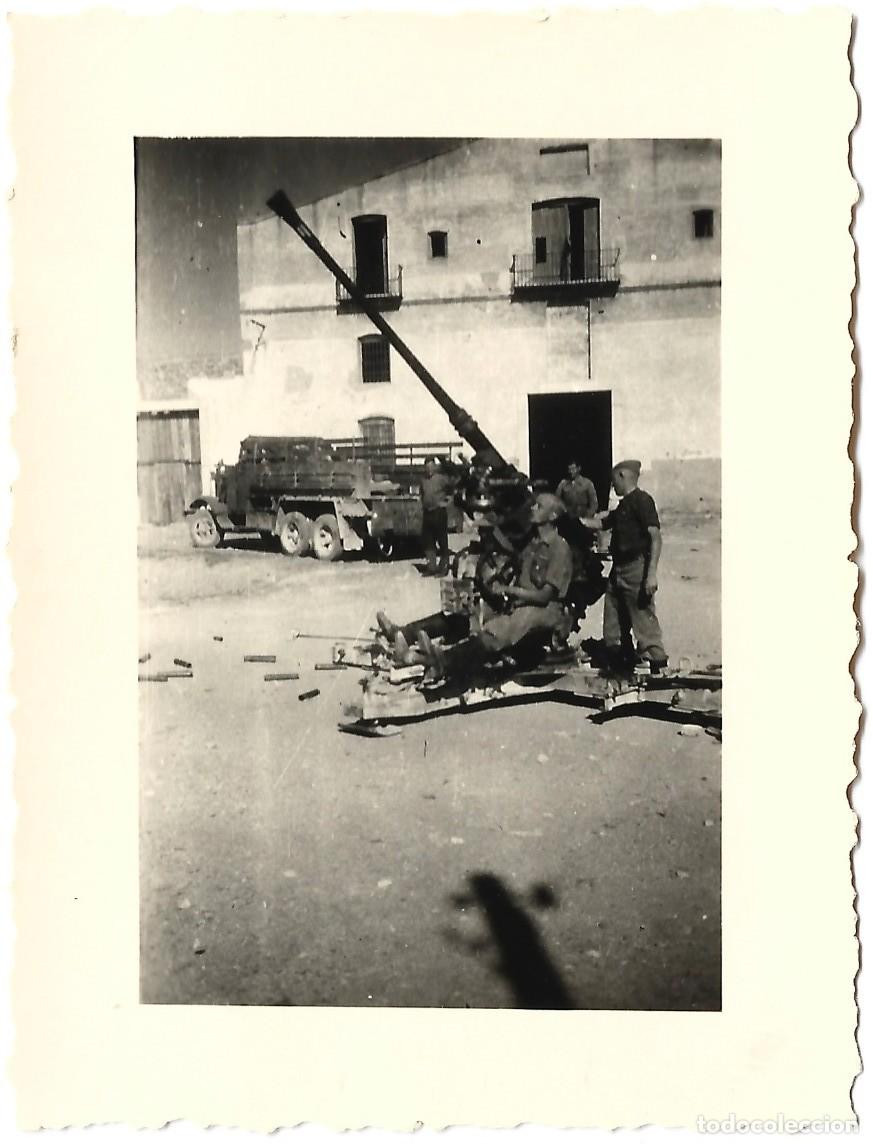 Militaria: 1938ca fotograf&iacute;a guerra civil Ca&ntilde;&oacute;n antia&eacute;reo 3,7 cm Flak de la Legi&oacute;n C&oacute;ndor en Castell&oacute;n