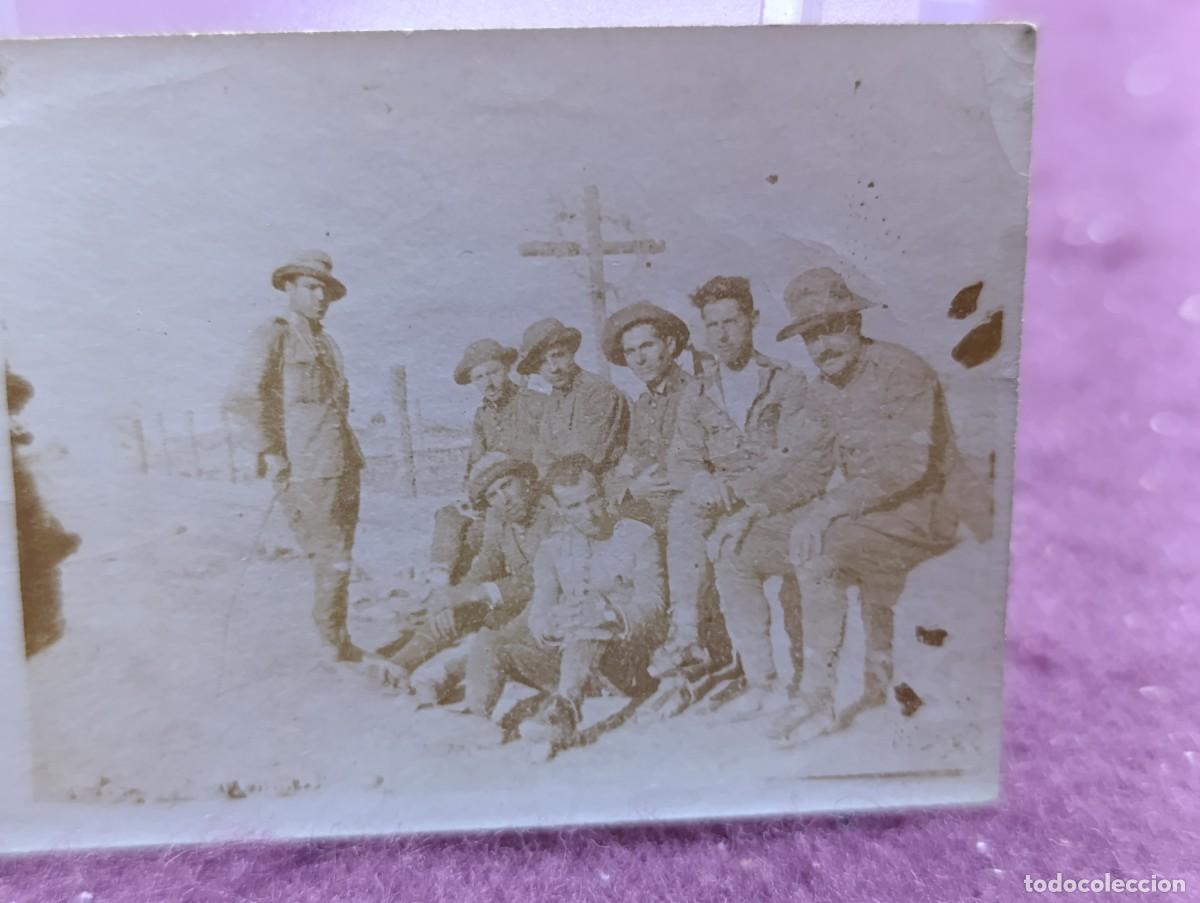 Militaria: Antigua fotograf&iacute;a en b/n o sepia, 1923, Guerra de &Aacute;frica, grupo de militares