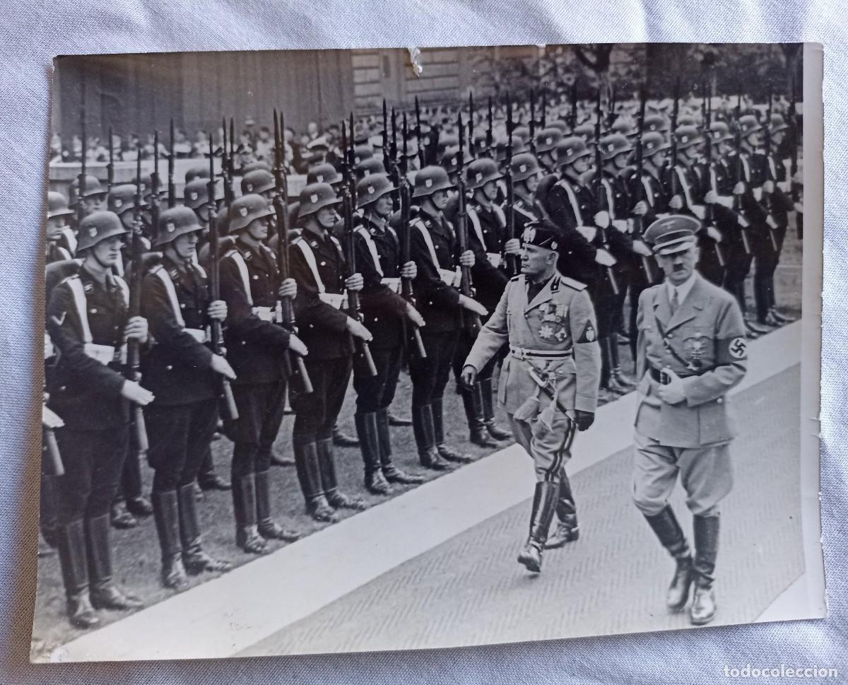 Militaria: Hitler y Mussolini en M&oacute;naco fotograf&iacute;a Original (III Reich Hitler- Nazi- Alemania) 1940