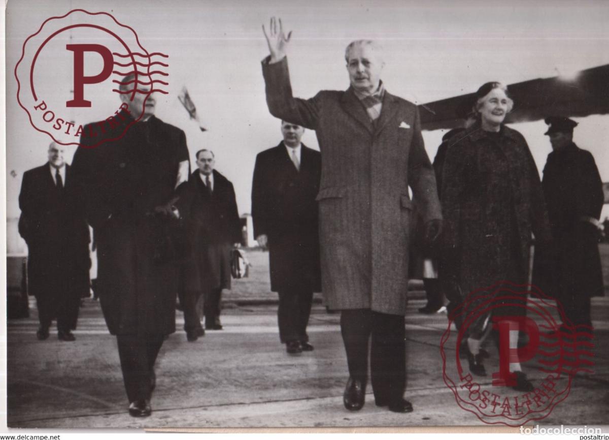 Militaria: DEPART MAC MILLAN POUR MOSCOU SELWYN LLOYD AEROPORT LONDON 18*13CM RUSSE RUSIA RUSLAND RUSSIE USSR
