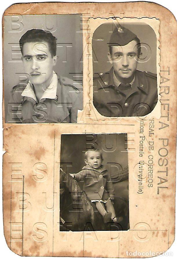 Militaria: SEVILLA FAMILIA PRACTICANTE 3 FOTOGRAFIAS ADHERIDAS A OTRA MAS GRANDE M42