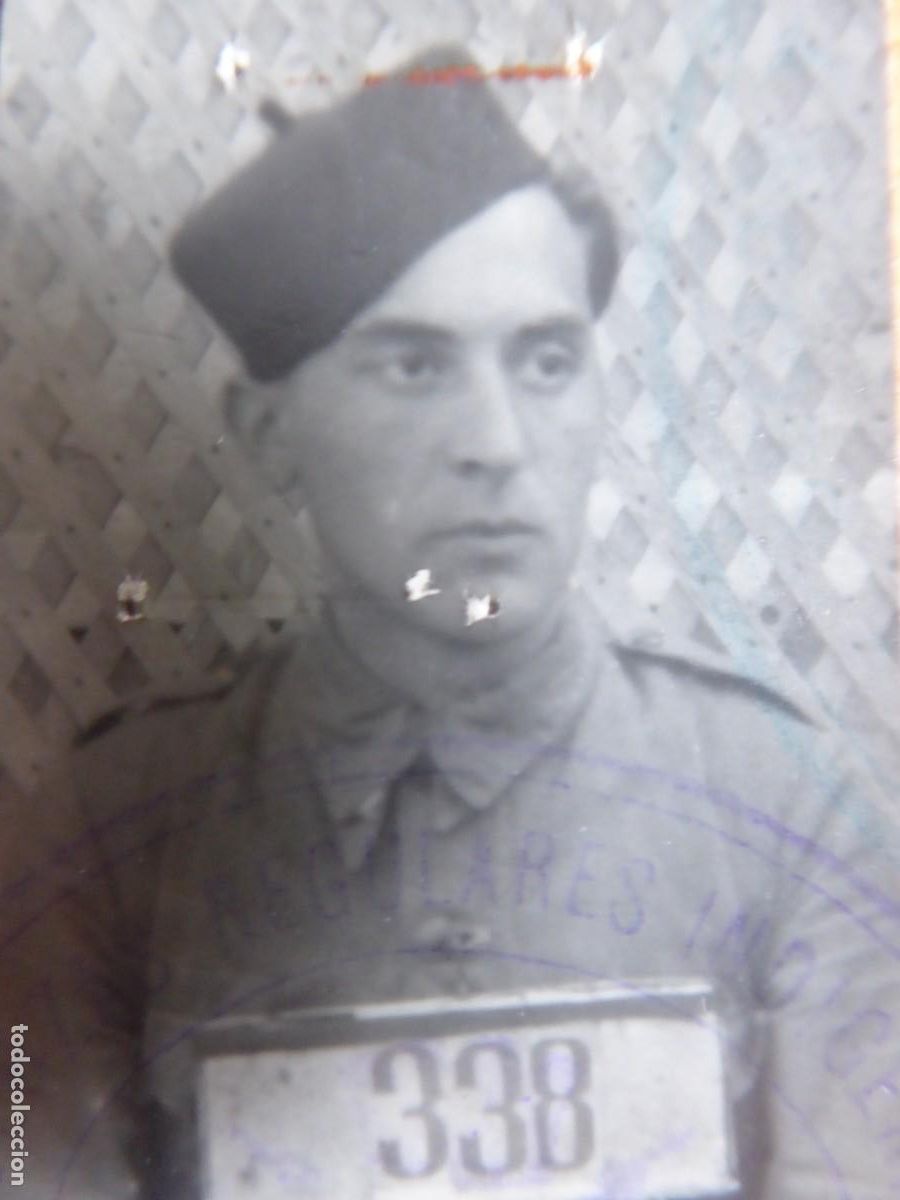 Militaria: Fotograf&iacute;a soldado Regulares. Guerra de Marruecos