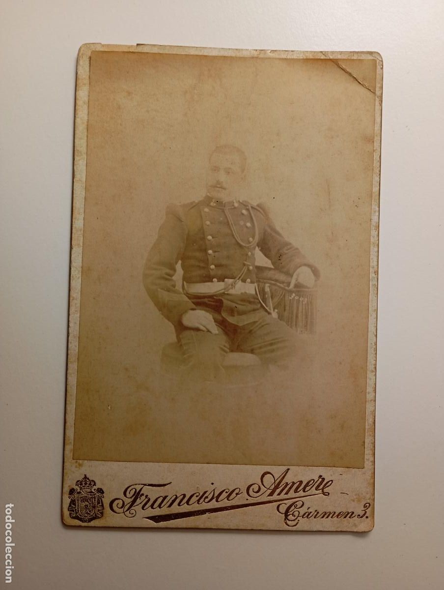 Militaria: FOTOGRAF&Iacute;A POSTAL DE UN ANTIGUO ARTILLERO MILITAR. FRANCISCO AMER BARCELONA. TDKP30G