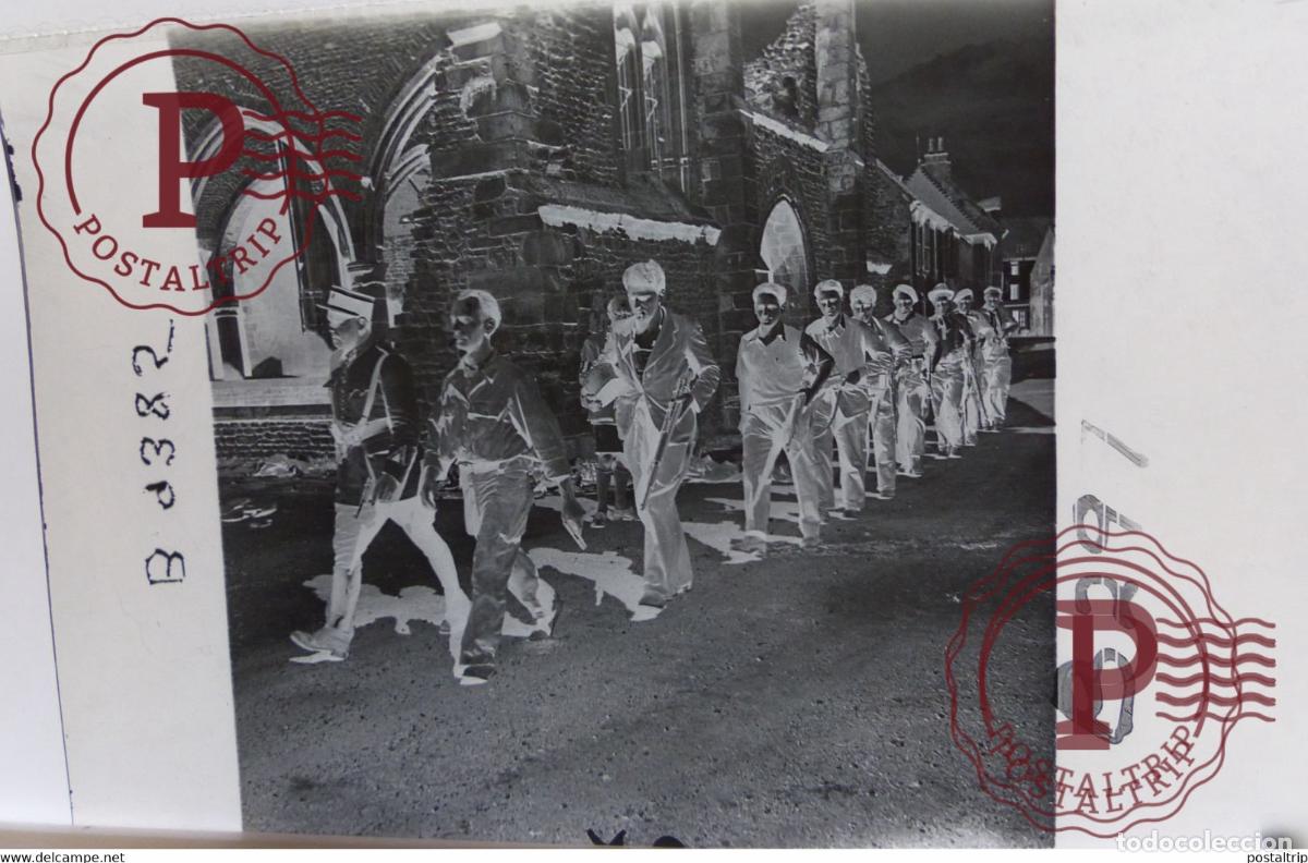 Militaria: WW2 ORIGINAL NEGATIVE NORMANDY SECTION MAQUIS ARGENTAN 9*6CM GUERRE CROWN PHOTO