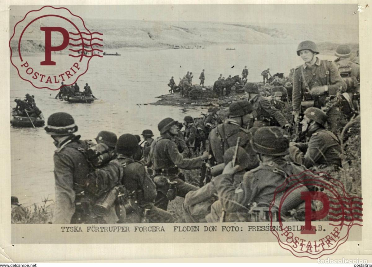 Militaria: WW2 GERMAN TROOPS ALLEMANDES 20*15cm PRESSENS BILD SWEDEN PINEHOLE SEE CORNERS