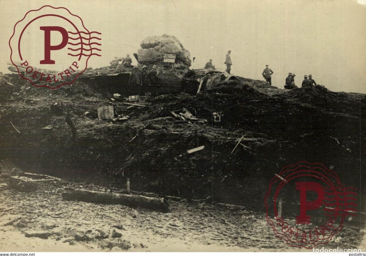 Militaria: 59] Nord Armentieres FRANCE DEUTSCHE LICHTSIGNALSTATION IM KAMPFGEBIET WWI 16.5*12CM aktiebolaget bi