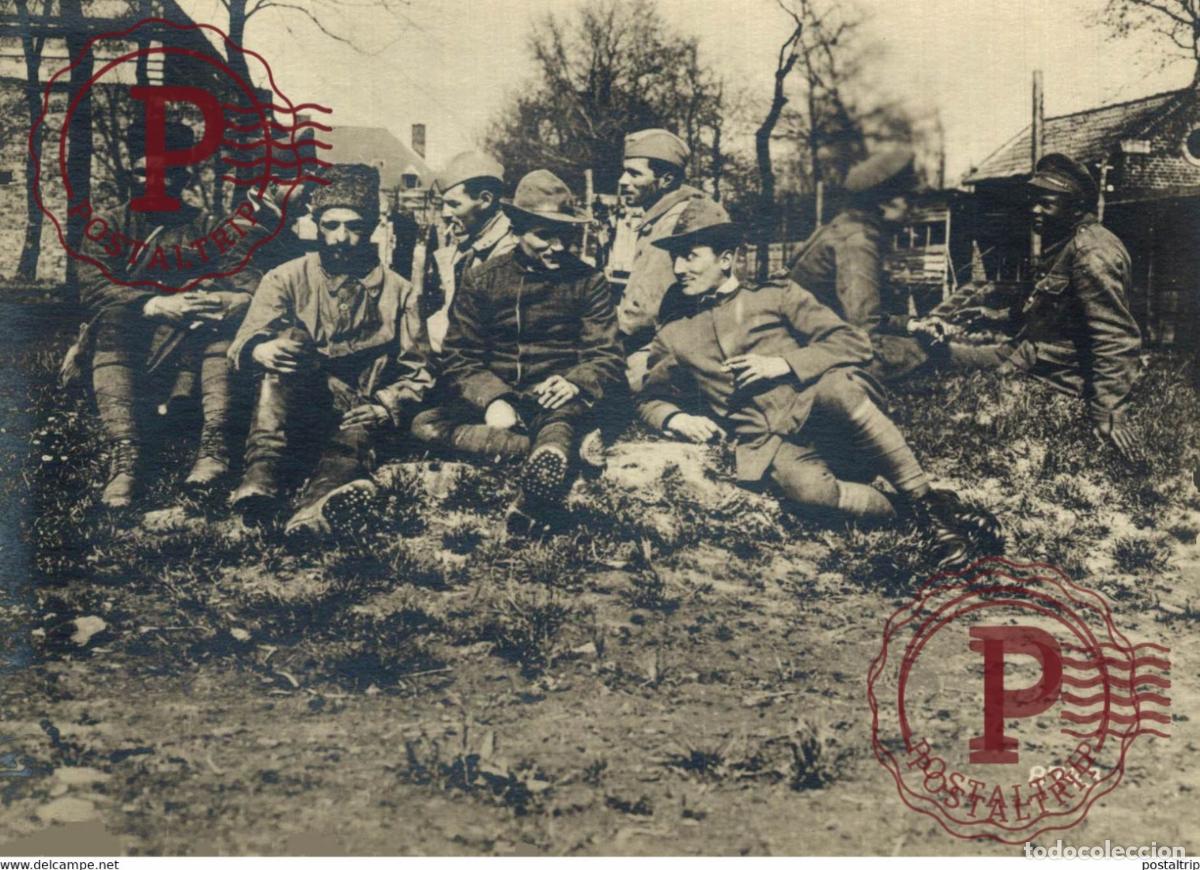 Militaria: 80 SOMME GEFANGENEN SCHLACHTEN VON ALBERT AMERIKANER, FRANZOSEN ENGLANDER WWI16*12CM aktiebolaget b