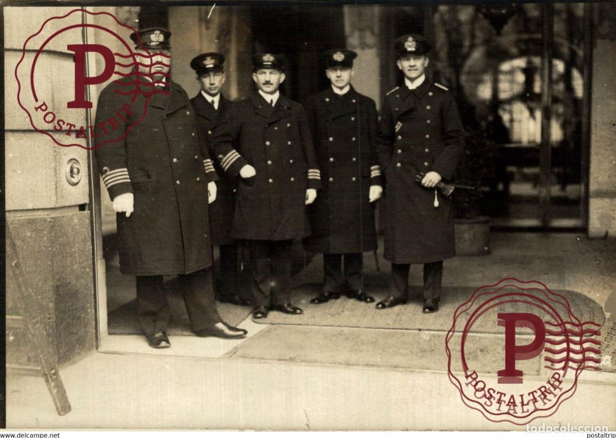 Militaria: WW1 KOMMISSION DER DANISCHEN MARINE HOTEL ADLON BERLIN DENMARK 16*12CM aktiebolaget bild-centrale