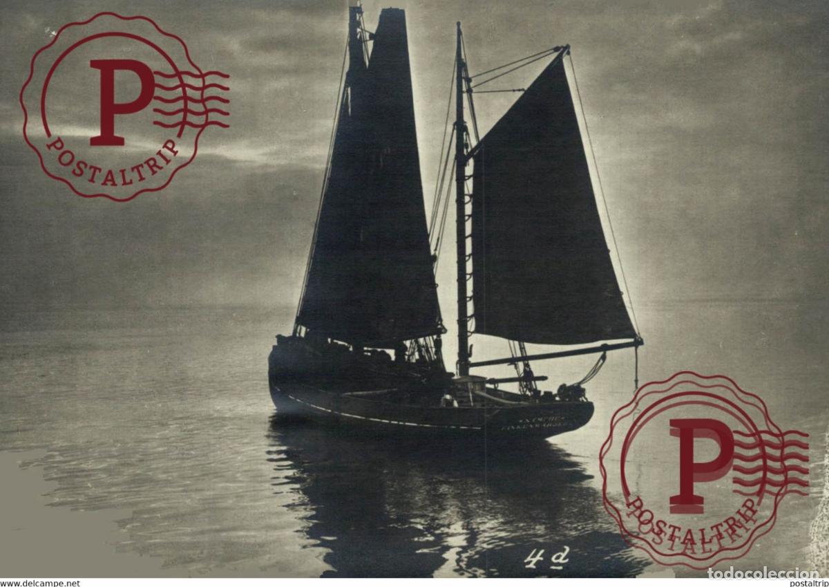 Militaria: WW1 DEUTSCHE FISCHERBOOT IN DER NORDSEE NATEAU DE PECHE ALLEMAND 16*12CM aktiebolaget bild-centra