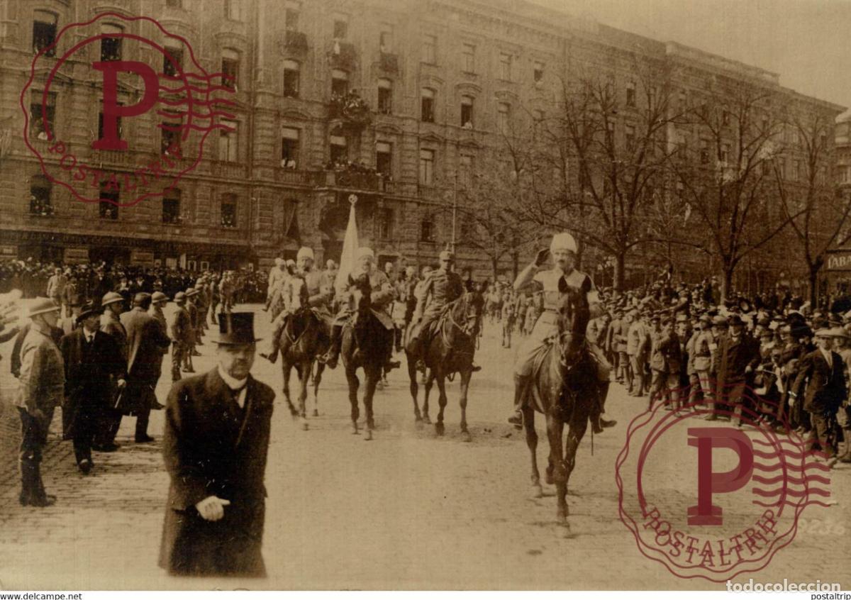Militaria: FINLAND FINNLAND HALSINGFORS GENERAL MANNERHEIM FESTIVE RECEPTION 16*12CM aktiebolaget bild-central