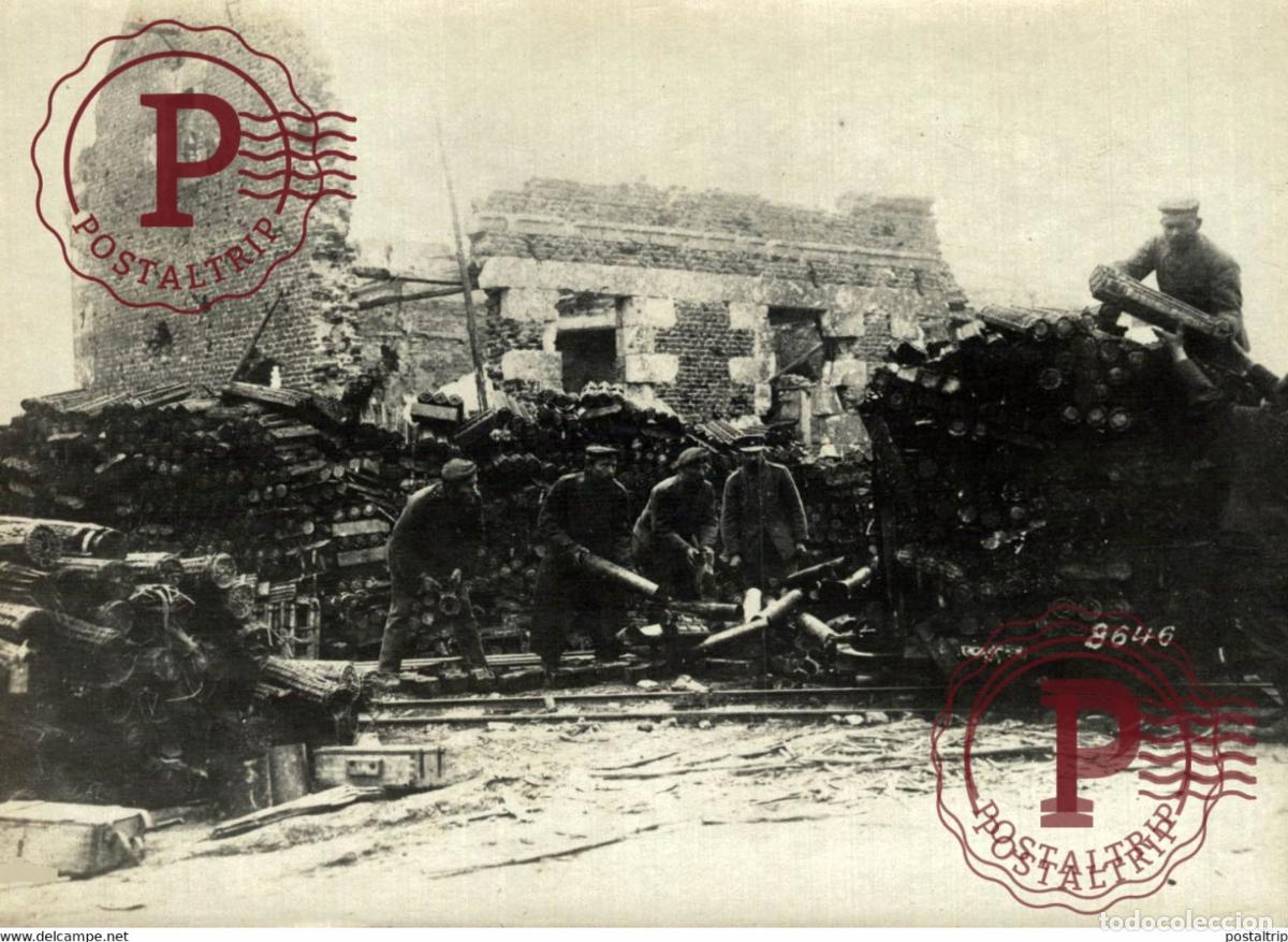Militaria: vormarch der deutschen an der westfront MUNITIONSVERBRAUCHS 16*12CM aktiebolaget bild-centralen SWE