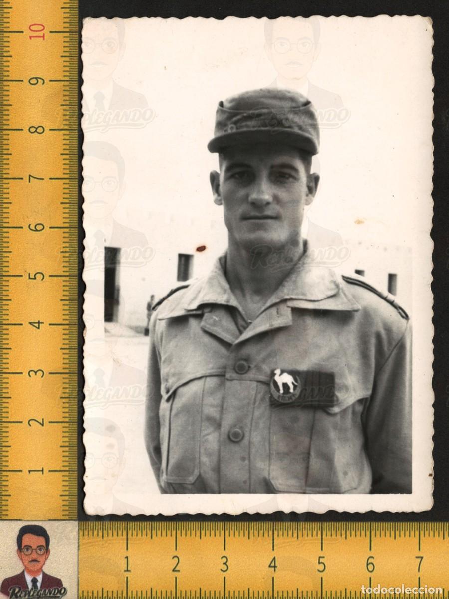 Militaria: SIDI IFNI: RETRATO CABO SOLDADO EMBLEMA DROMEDARIO CAMELLO UNIFORME MILITAR - FOTO ANTIGUA A&Ntilde;OS 60