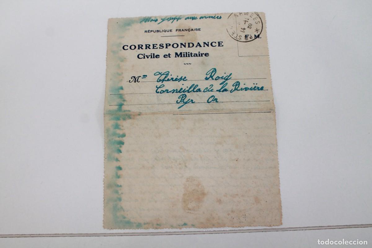 Militaria: POSTAL MILITAR FRANCESA 1939 II GUERRA MUNDIAL