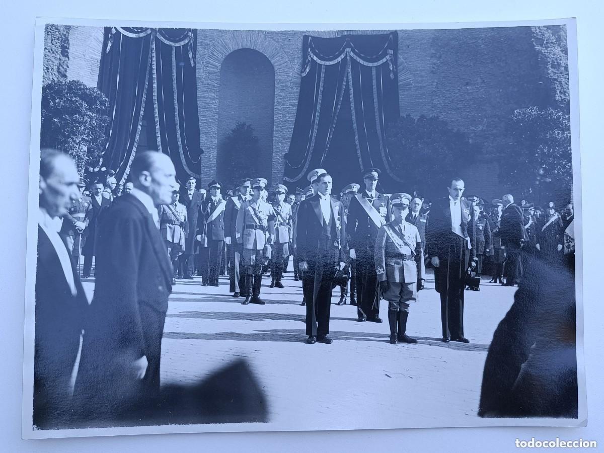 Militaria: FOTOGRAFIA DE DON JUAN EN EL FUNERAL DEL REY ALFONSO XIII, ROMA 28 DE FEBRERO DE 1941, FOTO MATTIA Q