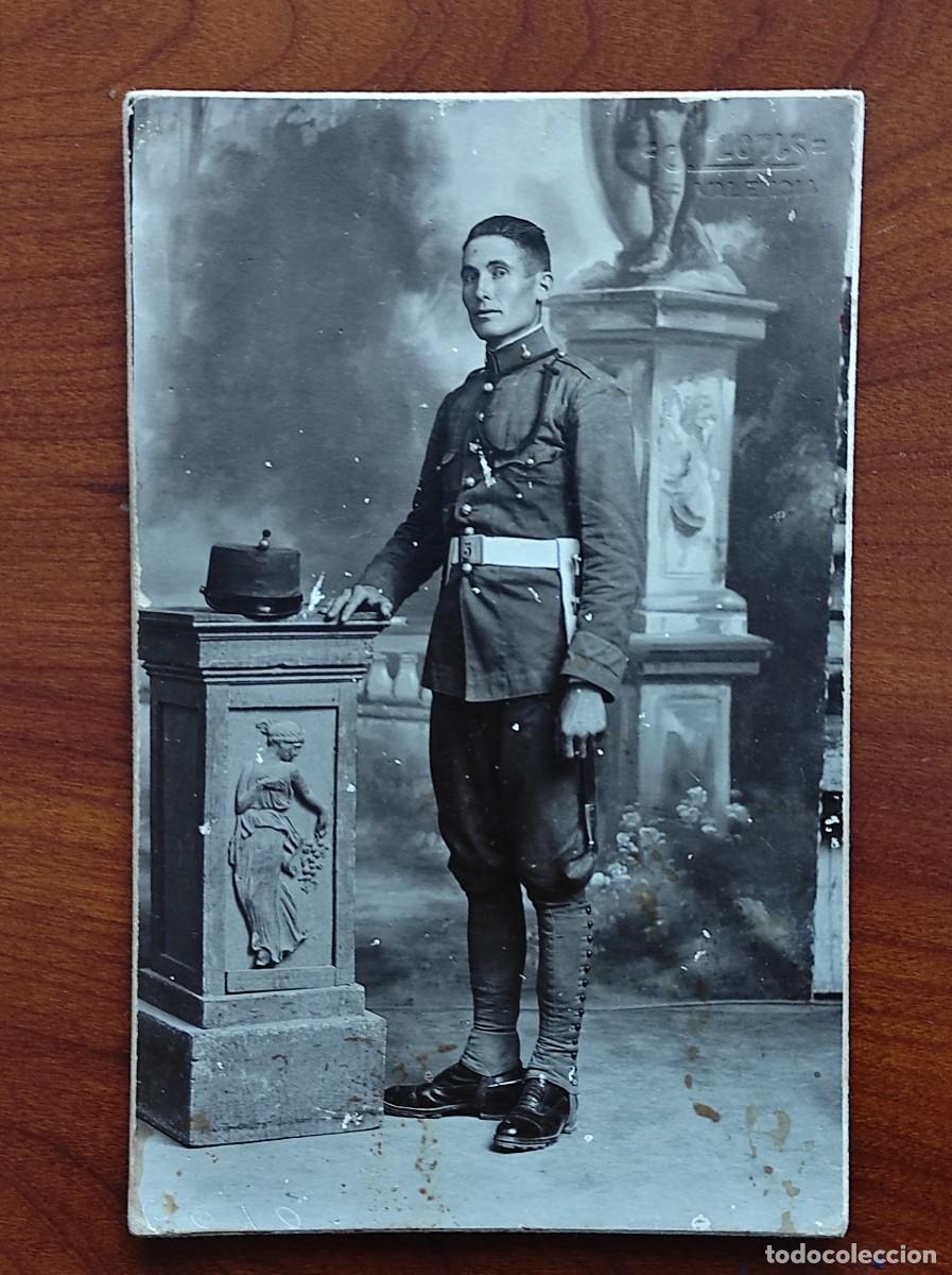 Militaria: RETRATO DE UN MILITAR FECHADO A&Ntilde;O 1926 - FOT&Oacute;GRAFO J. LLOPIS, VALENCIA