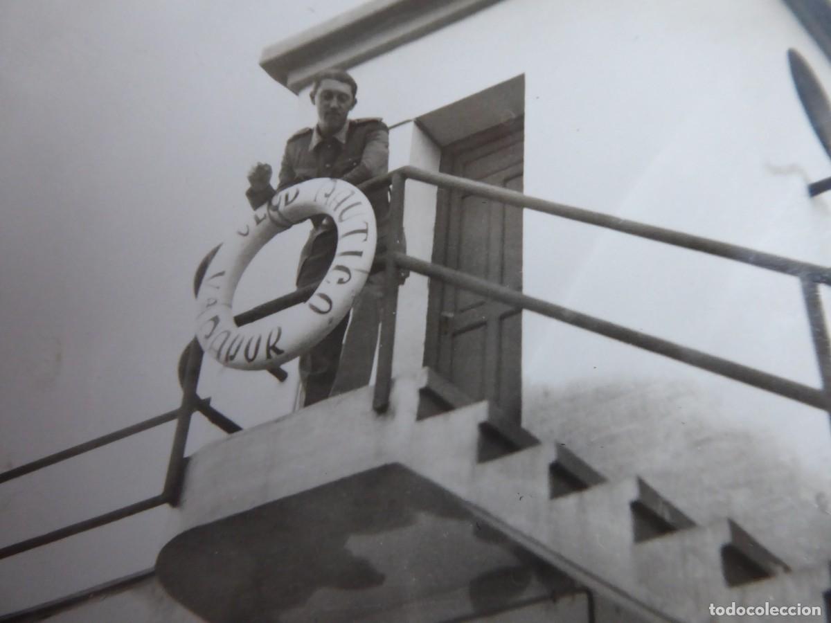 Militaria: Fotograf&iacute;a alf&eacute;rez provisional del ej&eacute;rcito espa&ntilde;ol. Club n&aacute;utico Nador