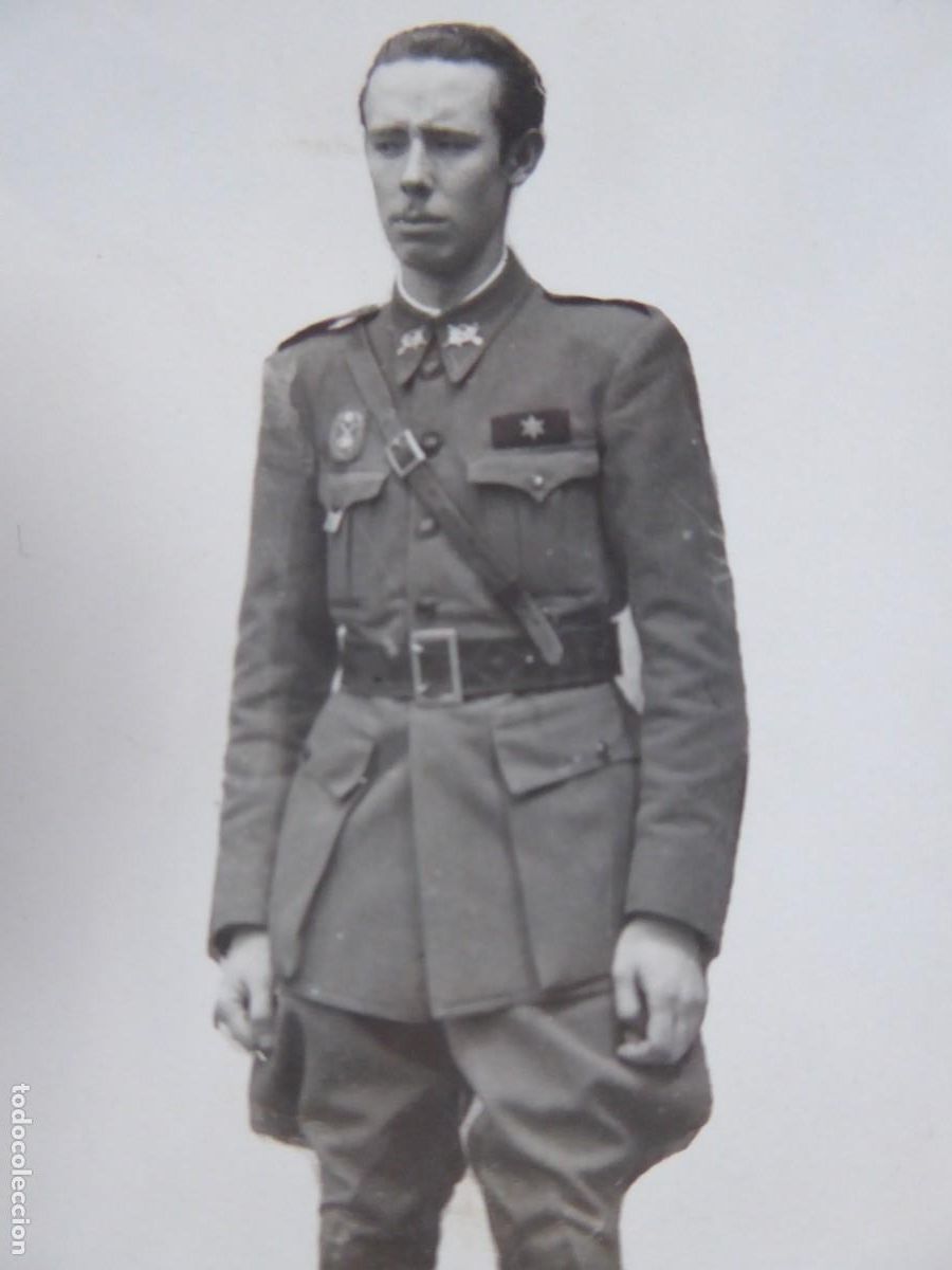 Militaria: Fotograf&iacute;a alf&eacute;rez provisional del ej&eacute;rcito espa&ntilde;ol. Contracarros