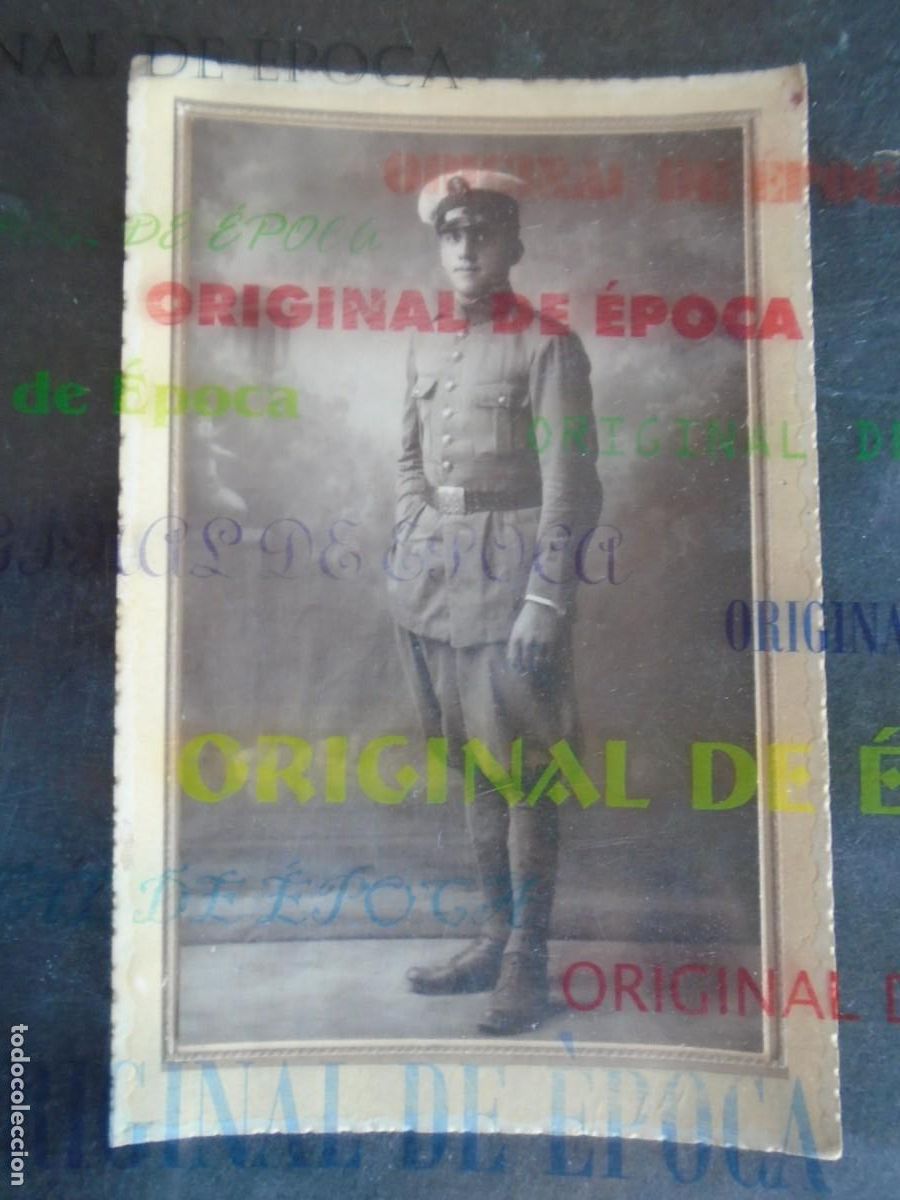 Militaria: (MI-260920)fOTOGRAFIA DE SOLDADO DE INFANTERIA EPOCA ALFONSO XIII - FOTO CASAU(CARTAGENA)