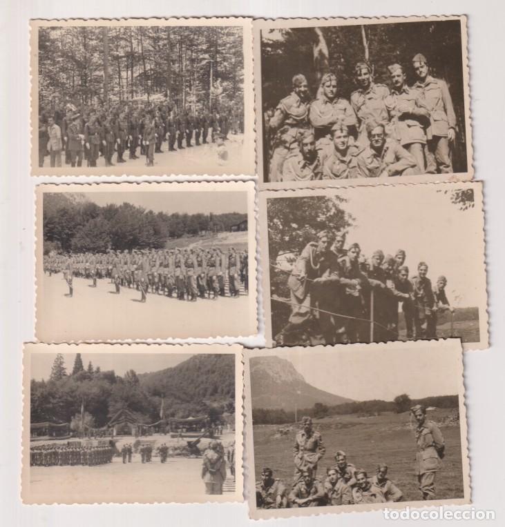 Militaria: Lote de 6 Fotograf&iacute;as (8,5x6 c.) De Campamento. A&ntilde;os 50