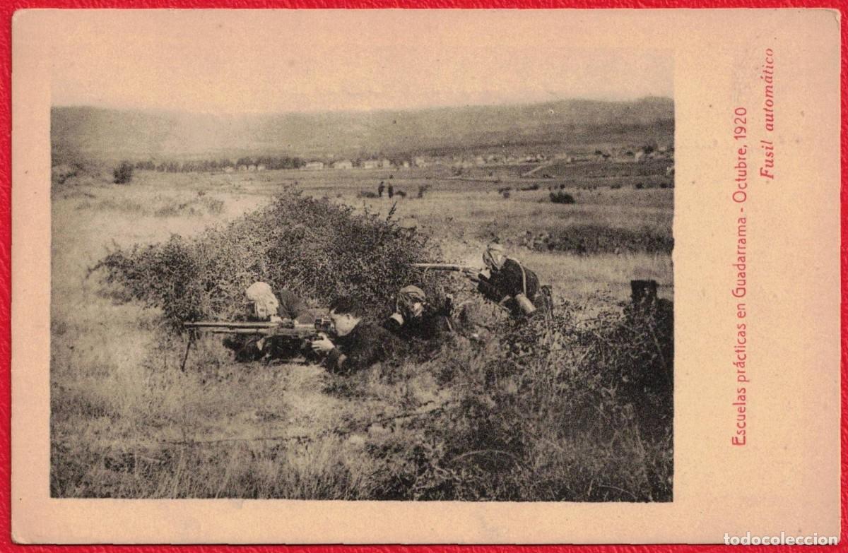 Militaria: Regimiento Infanteria Inmemorial del Rey n&ordm; 1 - Escuela de practicas en Guadarrama Fusil automatico