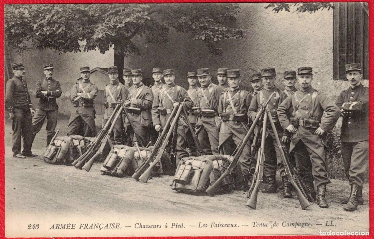 Militaria: 1&ordf; Guerra Mundial - Armada francesa - Cazadores a pie - Les Faisceaux - Tenue de Campagne