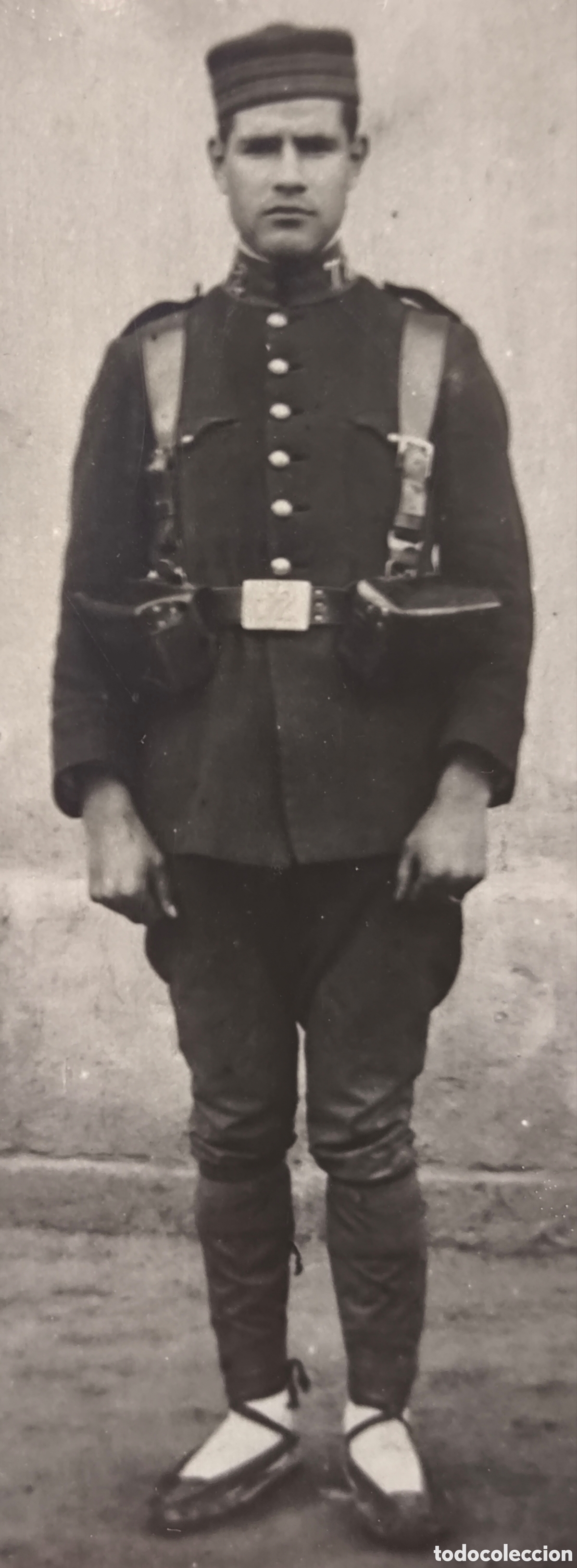 Militaria: FOTOGRAF&Iacute;A SOLDADO RGTO JA&Eacute;N 72 GUERRA DEL RIF ? ALMER&Iacute;A / BARCELONA 1921