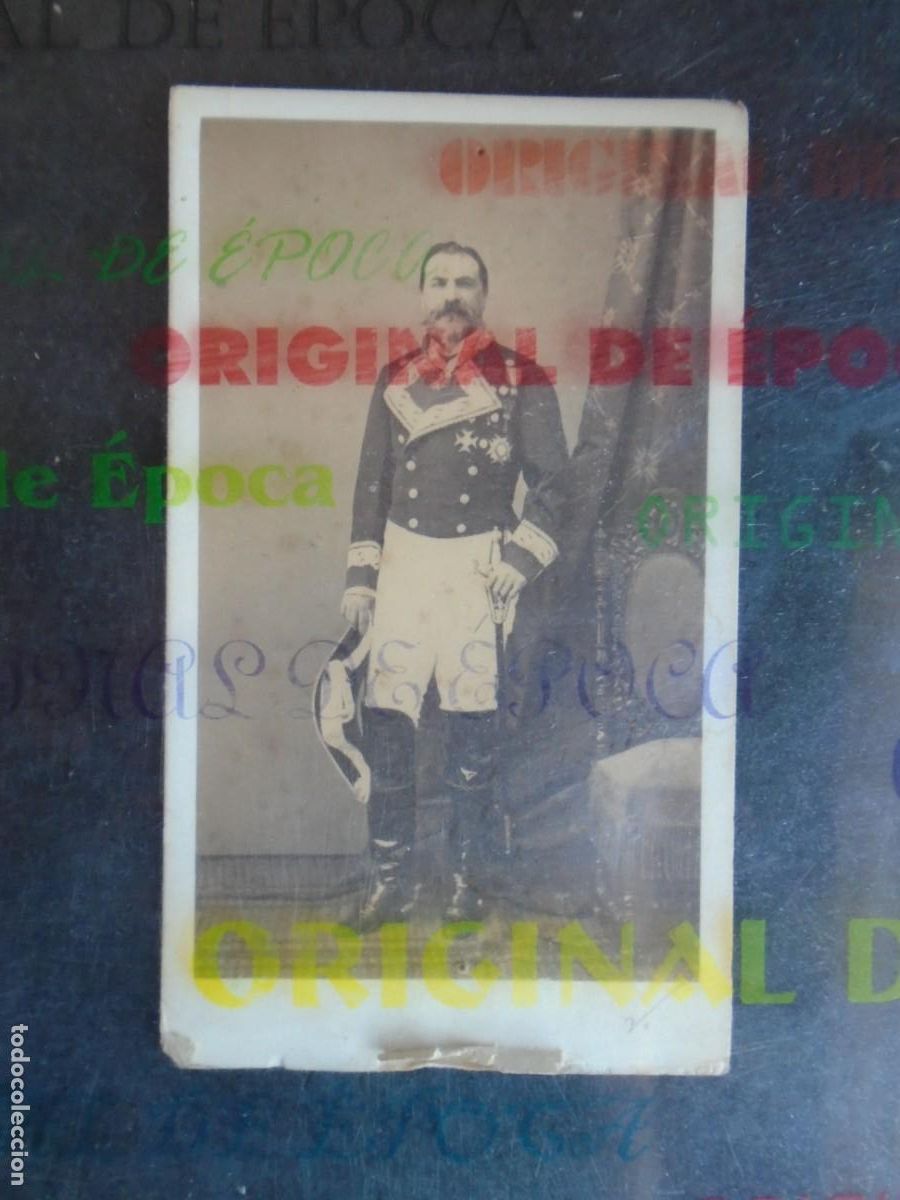 Militaria: (MI-260931)TARJETA DE VISITA DE Joaqu&iacute;n Baldomero Fern&aacute;ndez-Espartero &Aacute;lvarez de Toro (1793-1879)