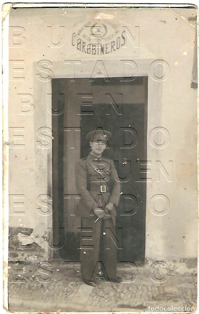Militaria: BARBATE CARABINERO CHICLANA PROCEDENTE GUARDIA CIVIL MANUEL DELGADO JURADO 13X8 FOTOGRAFIA UNICA M34