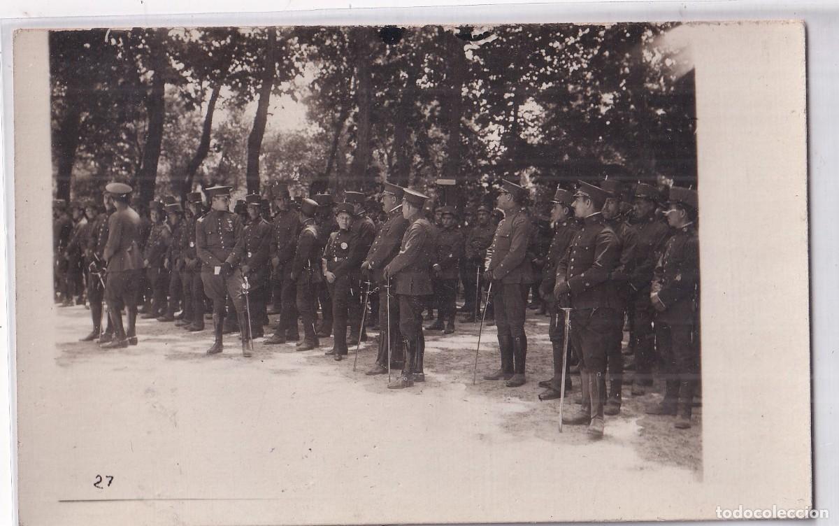 Militaria: Postal fotogr&aacute;fica. Parada militar Retiro Madrid. El pr&iacute;ncipe de Asturias Alfonso.