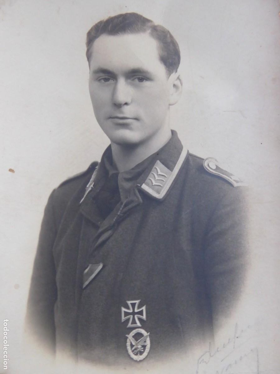 Militaria: Fotograf&iacute;a brigada luftwaffe. Feldwebel