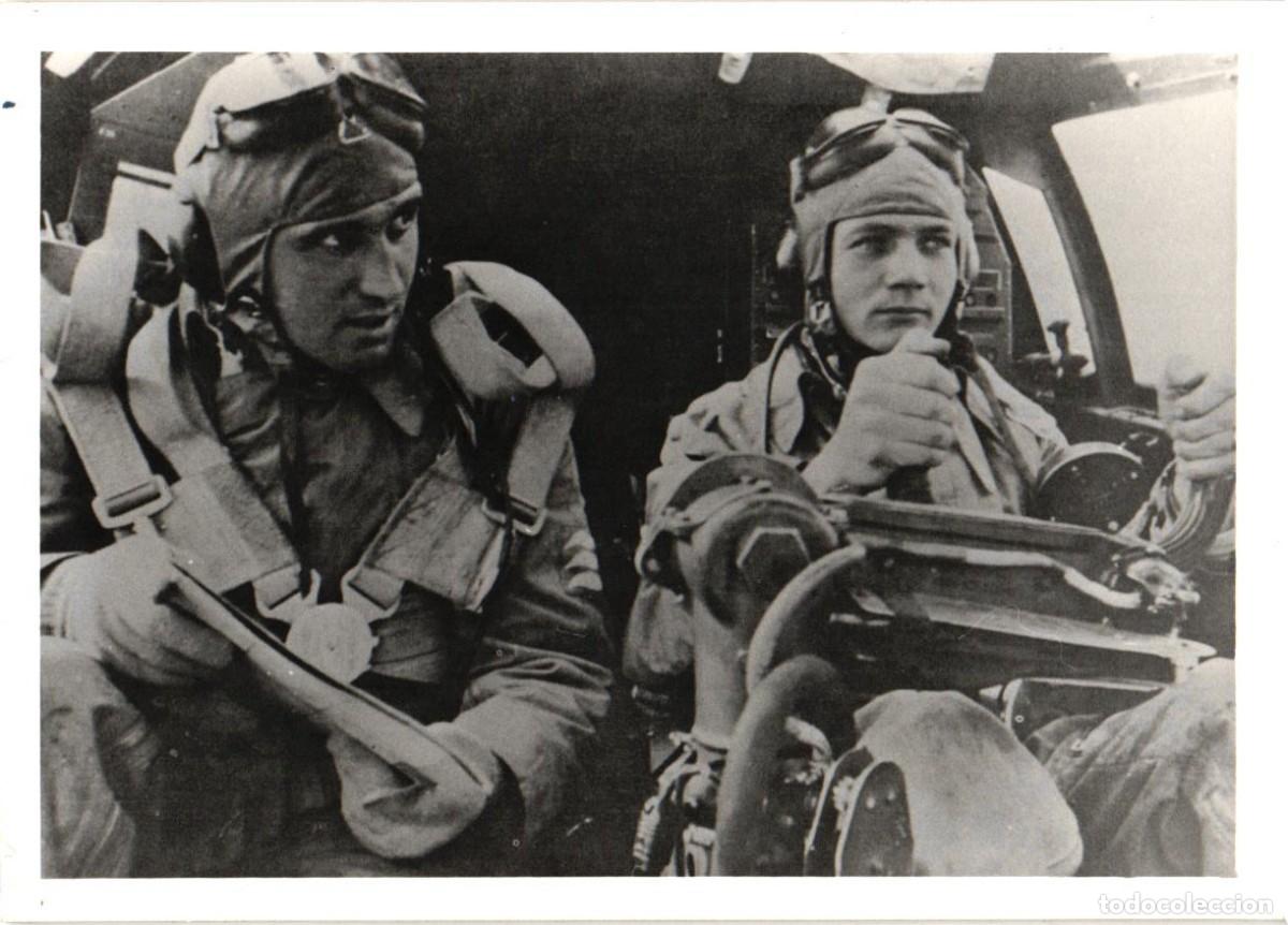 Militaria: LUFTWAFFE Heinkel He 111 Pilotos en la cabina de mandos Propaganda-Kompanie III Reich