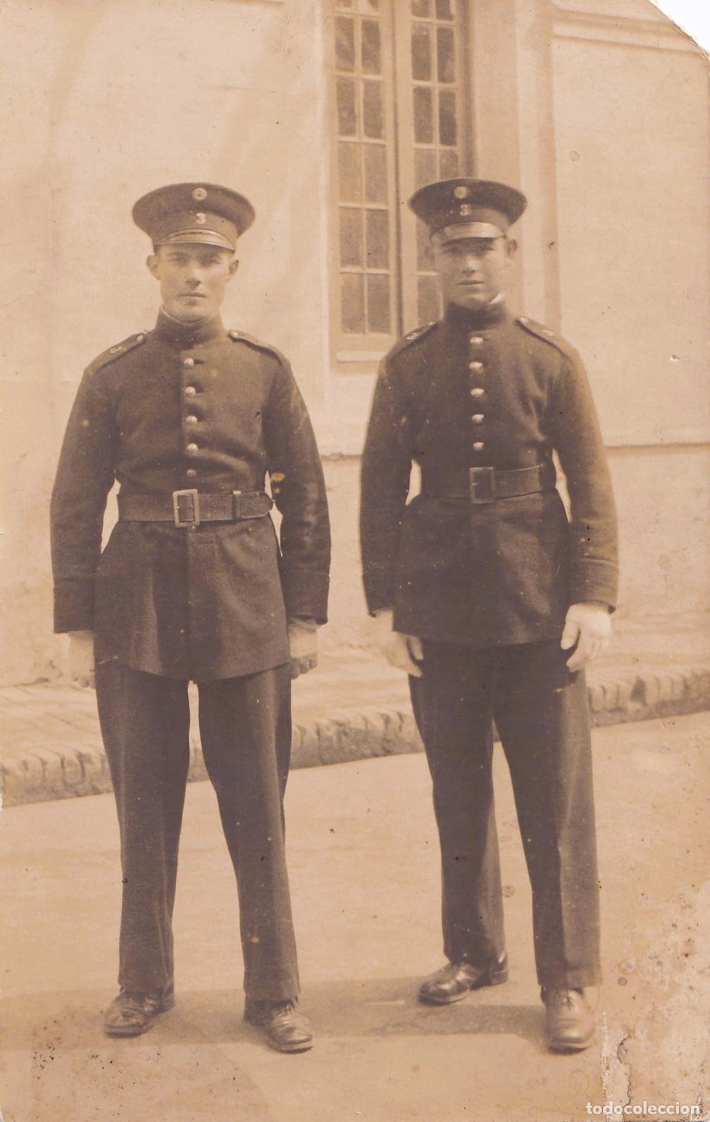 Militaria: Fotograf&iacute;a tipo postal de soldados argentinos sin datar - CLC