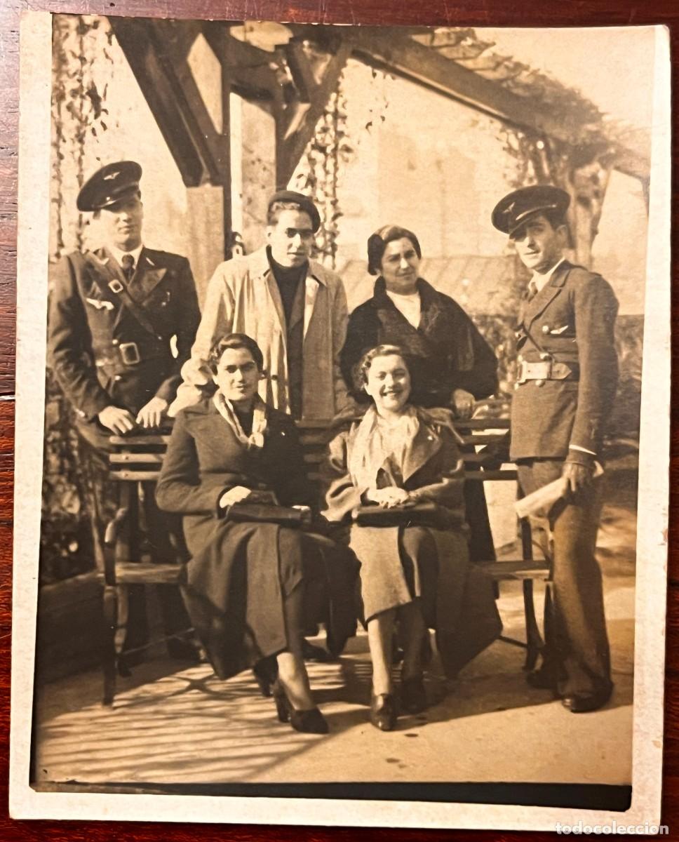 Militaria: ANTIGUA FOTOGRAFIA DE 2 OFICIALES PILOTOS DE AVIACION REPUBLICANOS, GUERRA CIVIL, SE VEN LOS ROKISKI