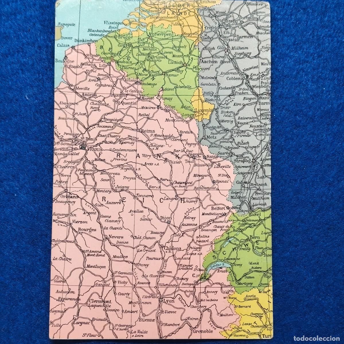 Militaria: MAPA MILITAR I GUERRA MUNDIAL. II REICH. A&Ntilde;O 1914
