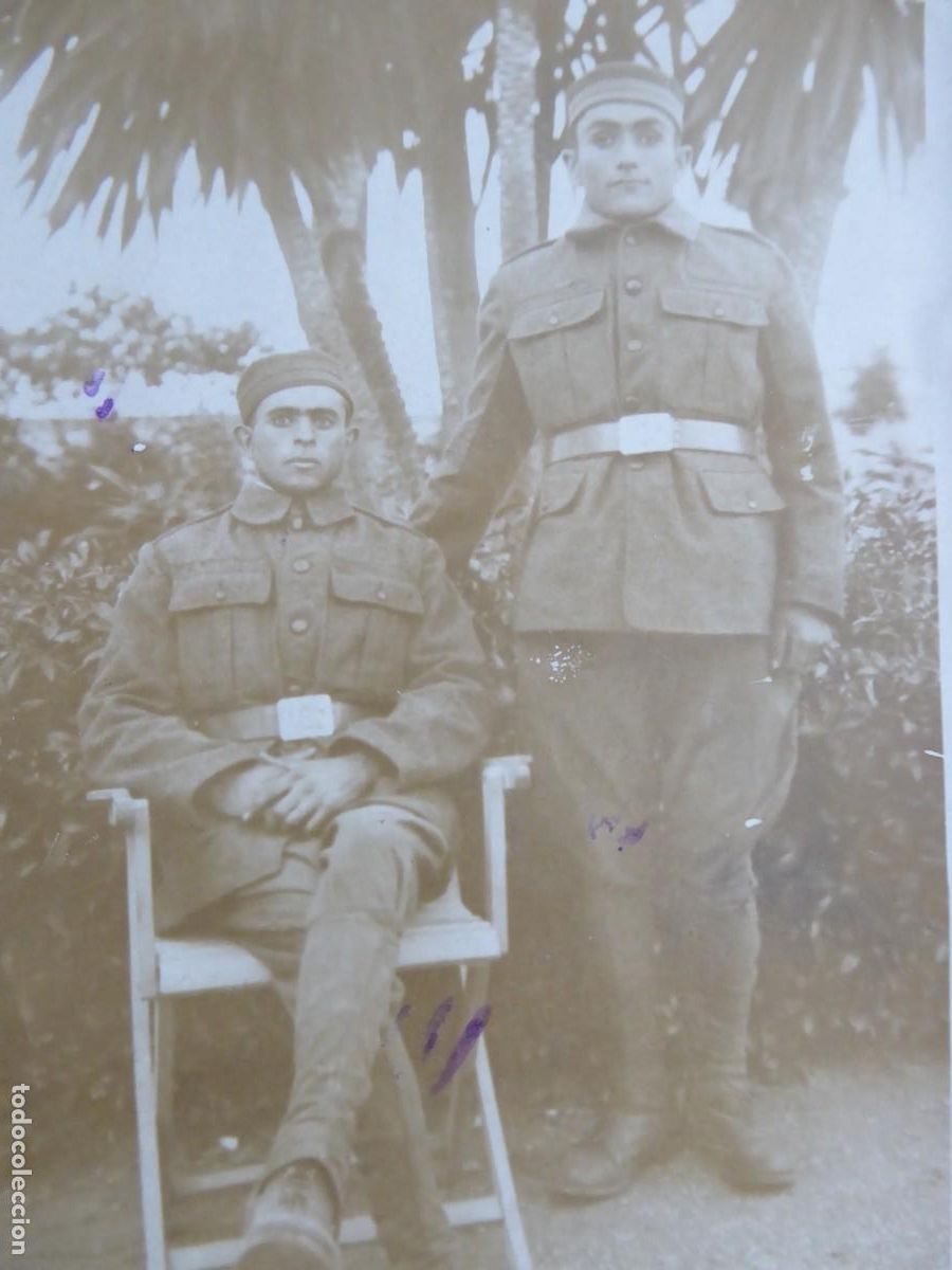 Militaria: Fotograf&iacute;a soldados del ej&eacute;rcito espa&ntilde;ol. Guerra de Marruecos