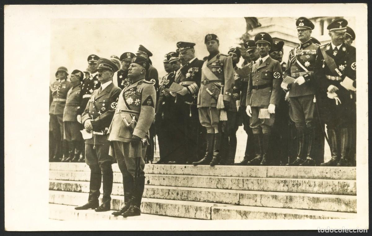 Militaria: FOTOGRAF&Iacute;A, REUNI&Oacute;N ENTRE A. HITLER Y B. MUSSOLINI, BERL&Iacute;N