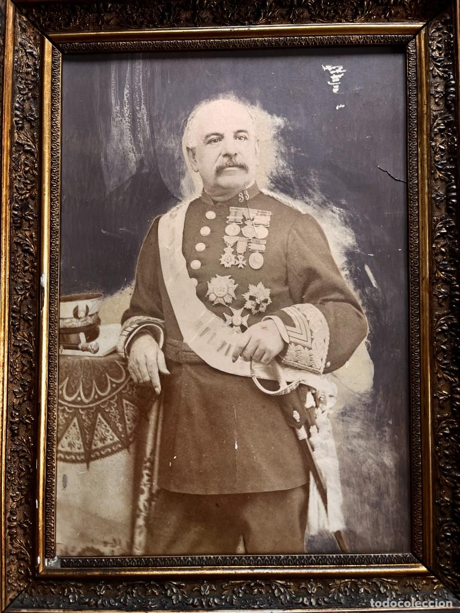 Military Antiques: FOTOGRAFIA ALBUMINA MUY GRANDE DE GENERAL S. XIX PRINCIPIOS DEL XX, ENMARCADA, MIDE 41 X 29 CMS. EL