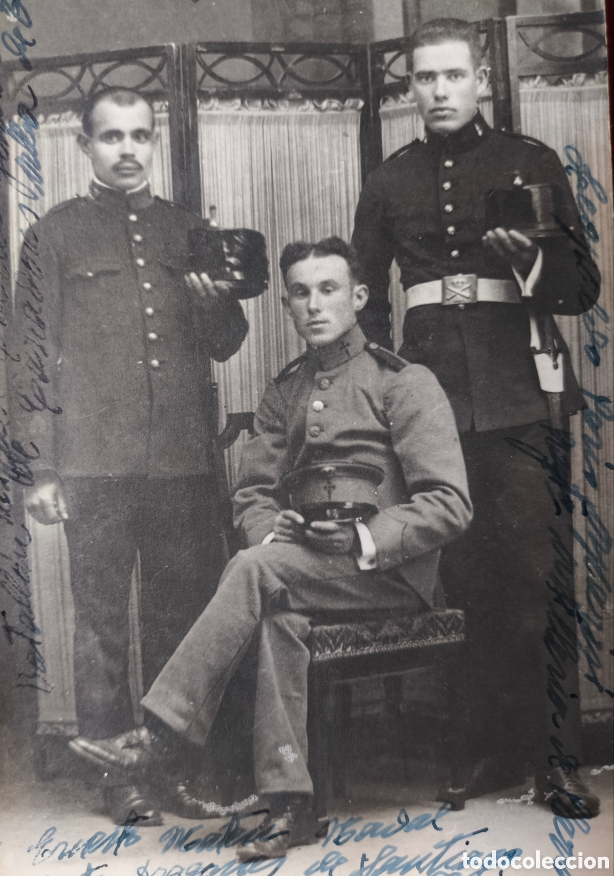 Militaria: FOTOGRAF&Iacute;A RETRATO MILITAR RGTO. DRAGONES DE SANTIAGO N&deg; 9 INFANTER&Iacute;A ARTILLER&Iacute;A BARCELONA 1917
