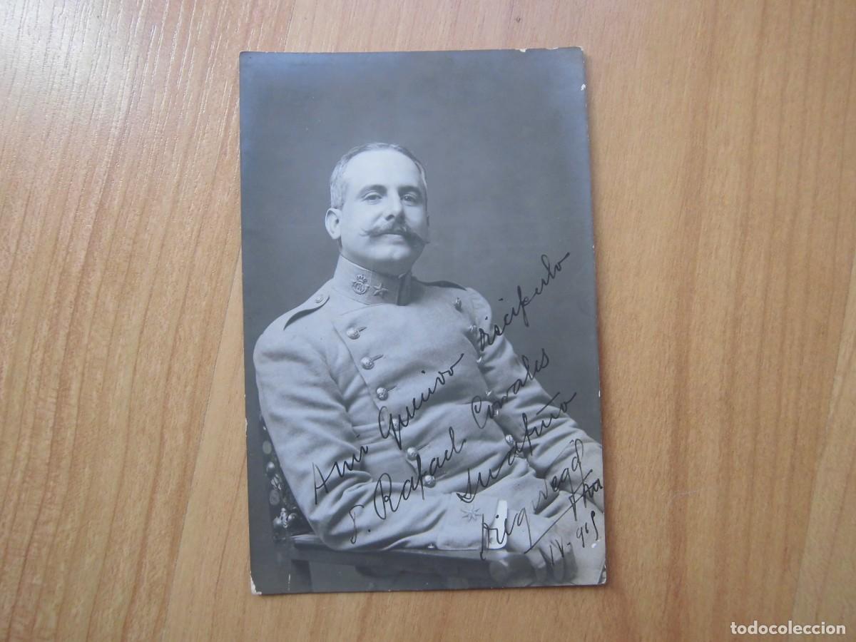 Militaria: FOTOGRAF&Iacute;A POSTAL ANTIGUA RETRATO CABALLERO MILITAR CON DEDICATORIA 8 x 13