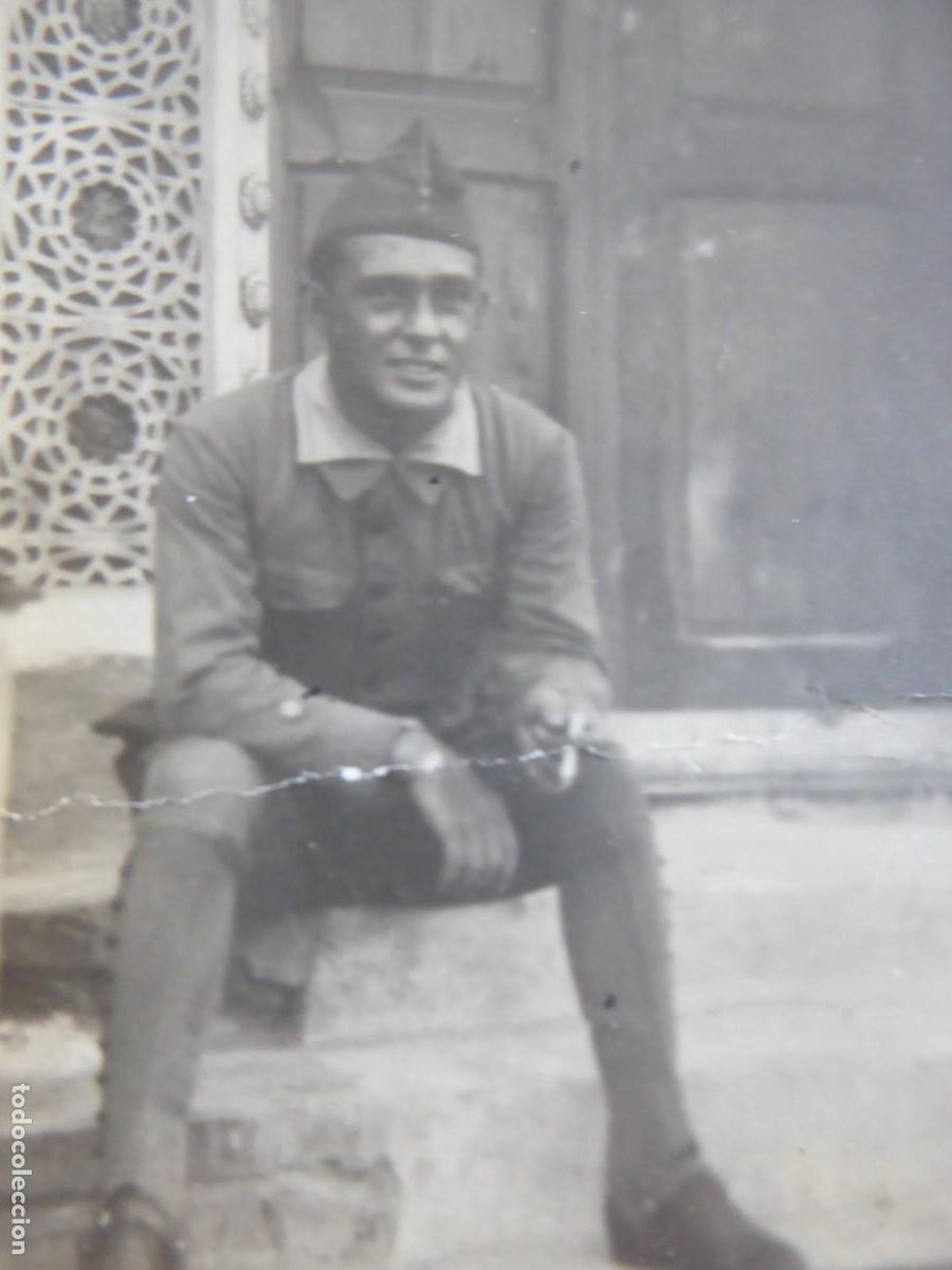 Militaria: Fotograf&iacute;a teniente legionario. Guerra de Marruecos